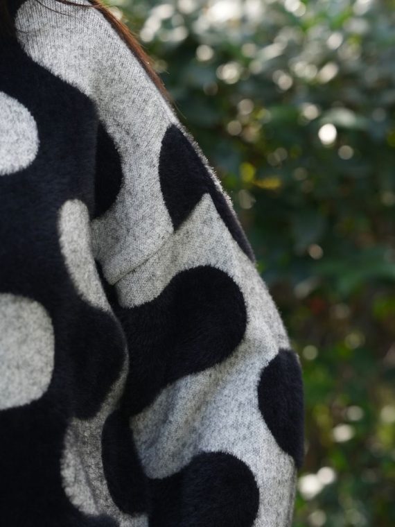 Bisiklet Yaka Jakarlı Kazak