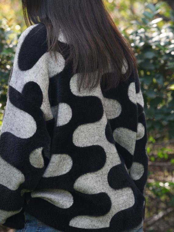 Bisiklet Yaka Jakarlı Kazak