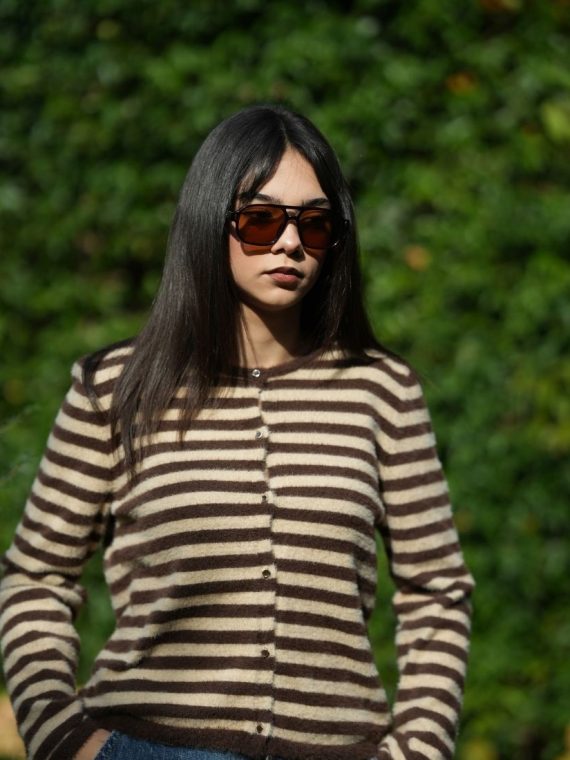 Çizgili Yumoş Hırka