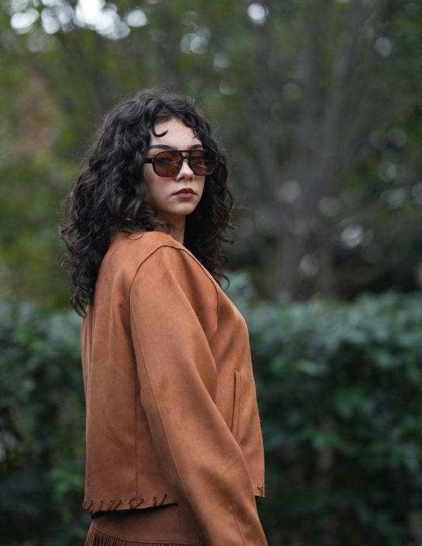 Çoban Dikişli Süet Ceket