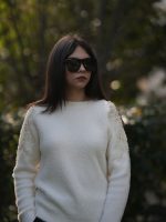 İtalyan Reglan Kolu Aplikeli Yumoş Kazak