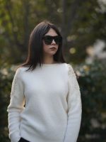 İtalyan Reglan Kolu Aplikeli Yumoş Kazak