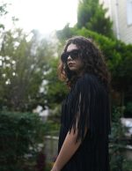 Katlı Saçaklı Süet Elbise