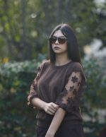 Kolları Çiçekli Tüllü Kazak