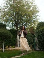 Payetli Çiçek Etek