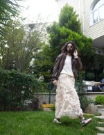 Payetli Çiçek Etek