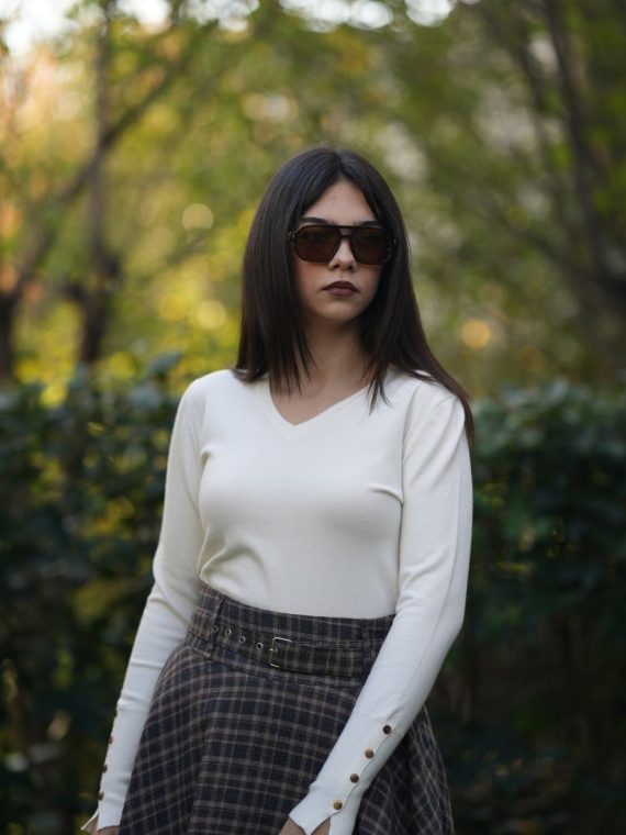 V Yaka Kolu Çıtçıtlı Kazak