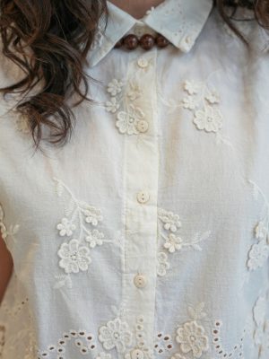 3 Boyutlu Eteği Sulu Kısa Kol Gömlek-2