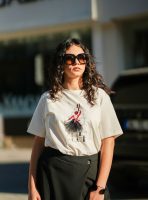 Eteği Tüllü Baskılı T-Shirt