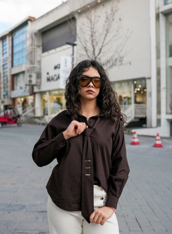 Kravatlı Poplin Gömlek