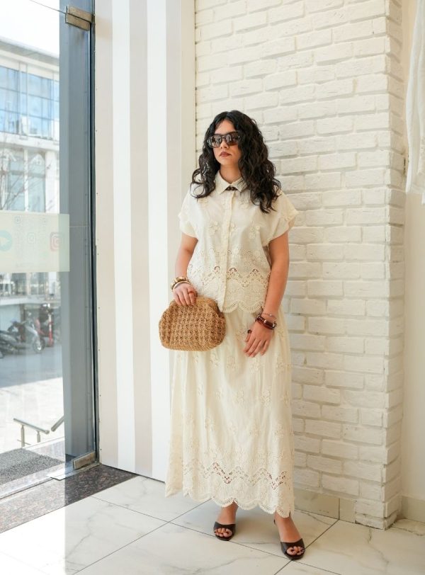 Papatya Ucu Sulu Etek