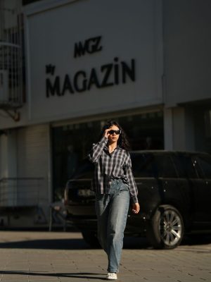 Taşlı Ekose Gömlek-3