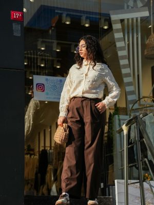 2 Boyutlu Çiçek Detaylı Gömlek