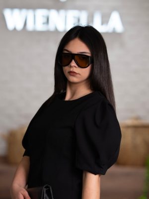 Balon Kol Oturan Elbise-2