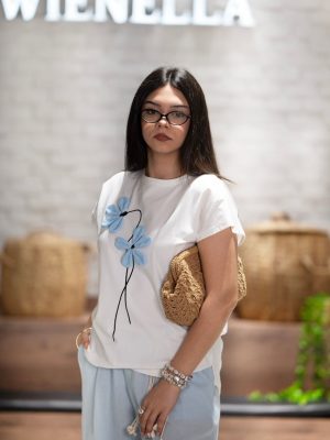 Çiçek Baskılı T-Shirt-2