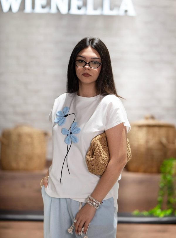 Çiçek Baskılı T-Shirt