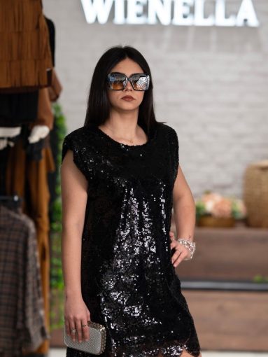 Eteği Sulu Payet Elbise-2