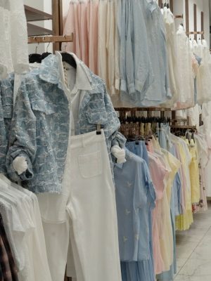 Payetli Yıldız Kot Ceket