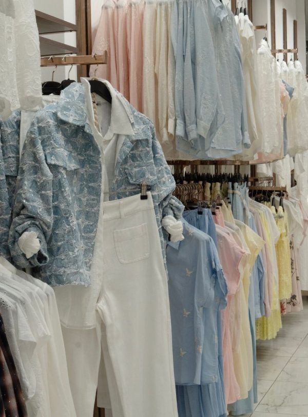 Payetli Yıldız Kot Ceket